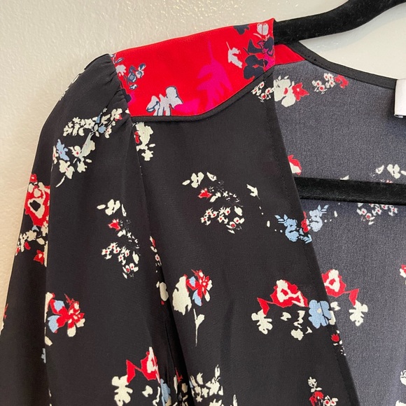 TANYA TAYLOR floral clusters clio top size: 6 100% silk - Picture 15 of 16